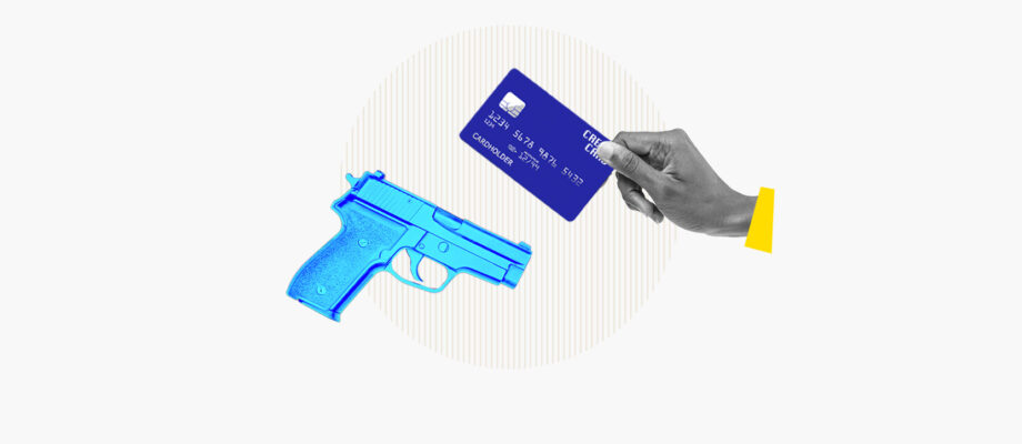 Gun being bought with a credit card