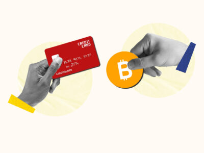 Bitcoin being purchased with a credit card