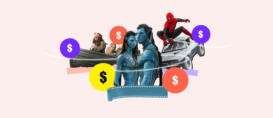 Collage of characters from the most expensive movies ever made